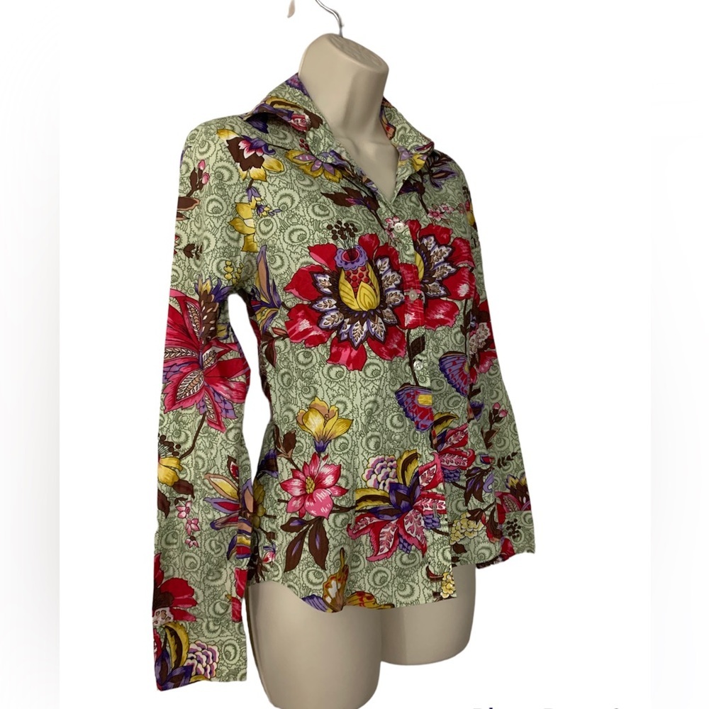 Alara bright color floral button down.